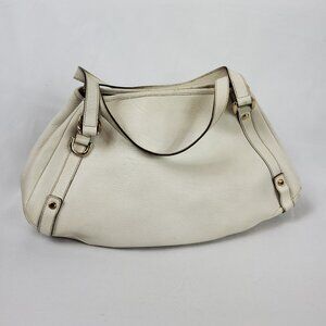 Gucci White Leather Abbey Shoulder Bag Gucci D Ring Bag